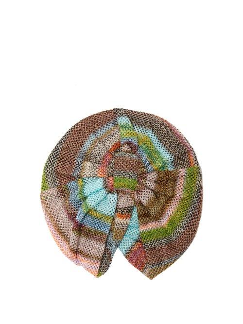 Matchesfashion.com Missoni - Striped Knitted Mesh Turban - Womens - Green