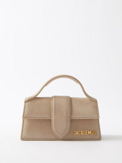 Jacquemus - Bambino Nubuck-leather Top-handle Bag - Womens - Beige