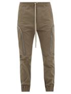 Matchesfashion.com Rick Owens - Cotton-blend Twill Cargo Trousers - Mens - Light Grey