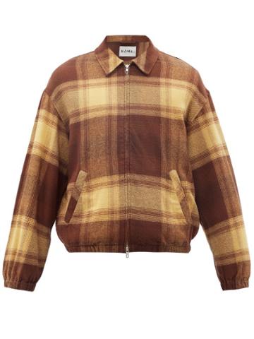 Noma T.d. - Ombr Plaid-flannel Jacket - Mens - Brown