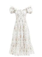 Loveshackfancy - Terrence Floral-print Cotton Midi Dress - Womens - Floral