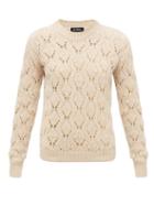 Matchesfashion.com Raf Simons - Pointelle Alpaca-blend Sweater - Womens - Beige