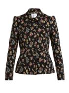 Matchesfashion.com Erdem - Garnet Floral Jacquard Jacket - Womens - Black Multi