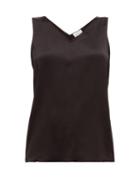 Matchesfashion.com Raey - High V Neck Silk Cami Top - Womens - Black