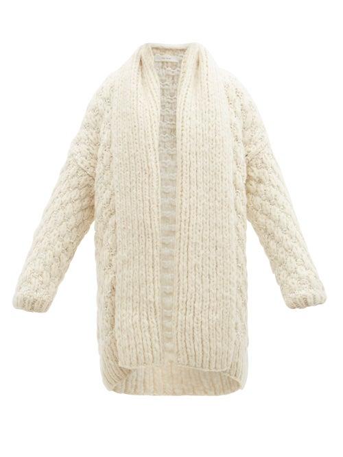 The Row - Diya Shawl-lapel Oversized Cardigan - Womens - Ivory