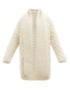 The Row - Diya Shawl-lapel Oversized Cardigan - Womens - Ivory
