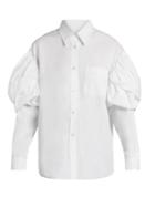 Simone Rocha Puff-shoulder Cotton-poplin Shirt