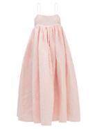 Cecilie Bahnsen - Beth Linen-blend Jacquard Dress - Womens - Light Pink