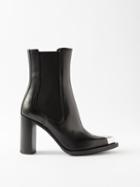 Alexander Mcqueen - Punk 90 Metal-toecap Leather Ankle Boots - Womens - Black