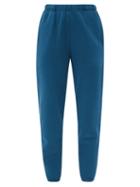 Ladies Rtw Les Tien - Classic Brushed-back Cotton-jersey Track Pants - Womens - Blue