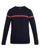 Matchesfashion.com Perfect Moment - Orelle Striped Detail Wool Sweater - Mens - Navy Multi