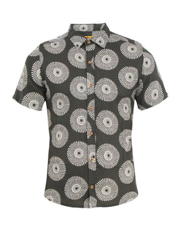 Okun Sankara Circle-print Linen Shirt