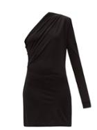 Matchesfashion.com Gauge81 - Vesoul One-shoulder Jersey Mini Dress - Womens - Black
