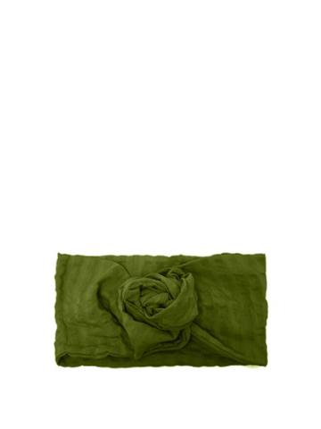 Matchesfashion.com Cult Gaia - Knotted Slub Satin Headband - Womens - Green