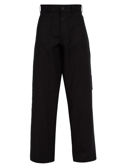 Matchesfashion.com Comme Des Garons Shirt - Reverse Pocket Wool Trousers - Mens - Black