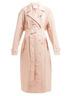 Matchesfashion.com Tibi - Lightweight Double Breasted Trench Coat - Womens - Light Pink