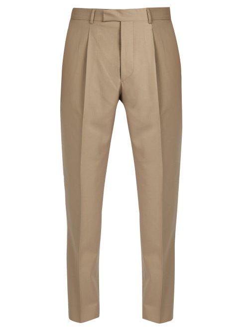 Matchesfashion.com Officine Gnrale - Marcel Slim Leg Cotton Trousers - Mens - Beige