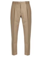 Matchesfashion.com Officine Gnrale - Marcel Slim Leg Cotton Trousers - Mens - Beige