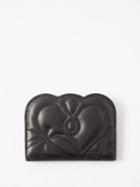 Alexander Mcqueen - Scalloped-edge Leather Cardholder - Womens - Black