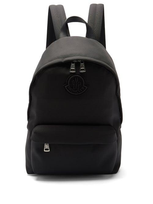 Matchesfashion.com Moncler - Pierrick Leather-trim Canvas Backpack - Mens - Black