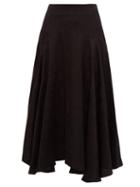 Matchesfashion.com Chlo - Flou Thistle Jacquard Midi Skirt - Womens - Black