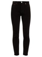 Matchesfashion.com Re/done Originals - High Rise Cropped Velvet Jeans - Womens - Black