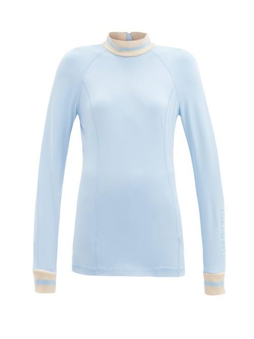 Matchesfashion.com Bogner - Madeleine Stretch-jersey Base-layer Top - Womens - Light Blue