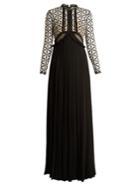 Self-portrait Lace-panel Long-sleeved Dress
