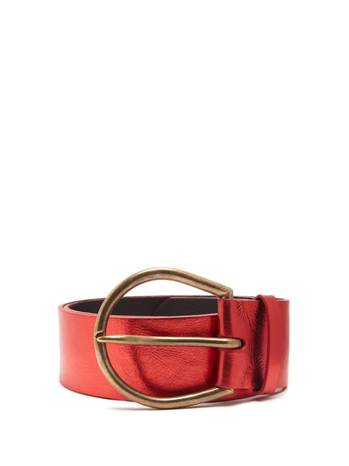 Maison Margiela Oversized-buckle Leather Belt