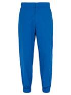 Matchesfashion.com 5 Moncler Craig Green - Logo Debossed Cotton Trousers - Mens - Blue