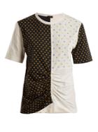 Joseph Round-neck Patchwork Print Cotton T-shirt