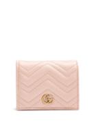 Matchesfashion.com Gucci - Gg Marmont Quilted Leather Wallet - Womens - Light Pink