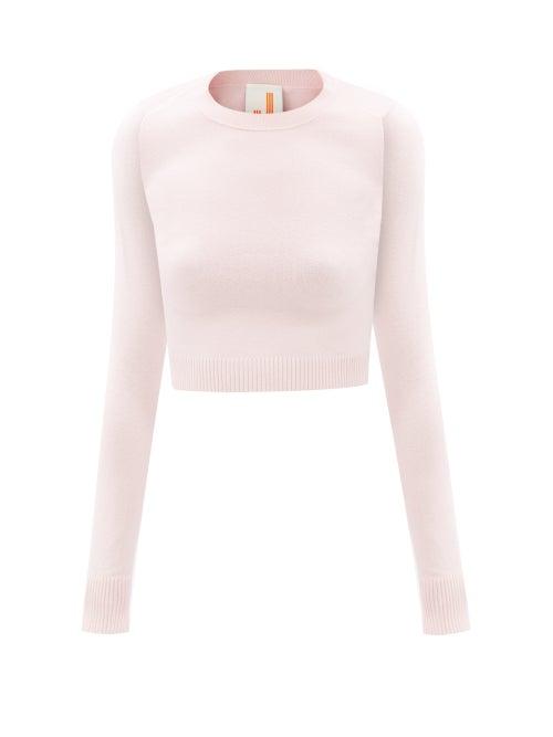 Joostricot - Peachskin Cropped Sweater - Womens - Light Pink