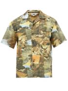 Mens Rtw Ymc - Mitchum Landscape-print Cotton-blend Shirt - Mens - Multi