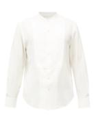 Matchesfashion.com Equipment - Rapheal Stand-collar Silk-crepe Shirt - Mens - Cream