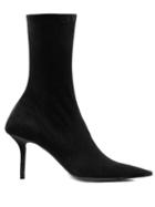 Matchesfashion.com Balenciaga - Square Knife Velvet Booties - Womens - Black