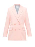 Matchesfashion.com Racil - Archie Double-breasted Wool-twill Jacket - Womens - Pink
