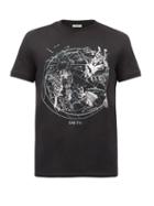 Matchesfashion.com Valentino - Zodiac-print Cotton-jersey T-shirt - Mens - Black