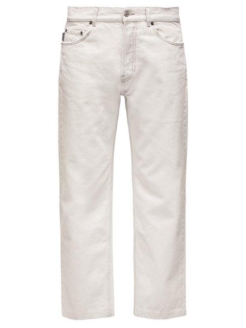 Matchesfashion.com Balenciaga - Stonewashed Cropped Jeans - Mens - Light Grey
