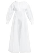 Matchesfashion.com White Story - Belva Cotton Organza Maxi Dress - Womens - White