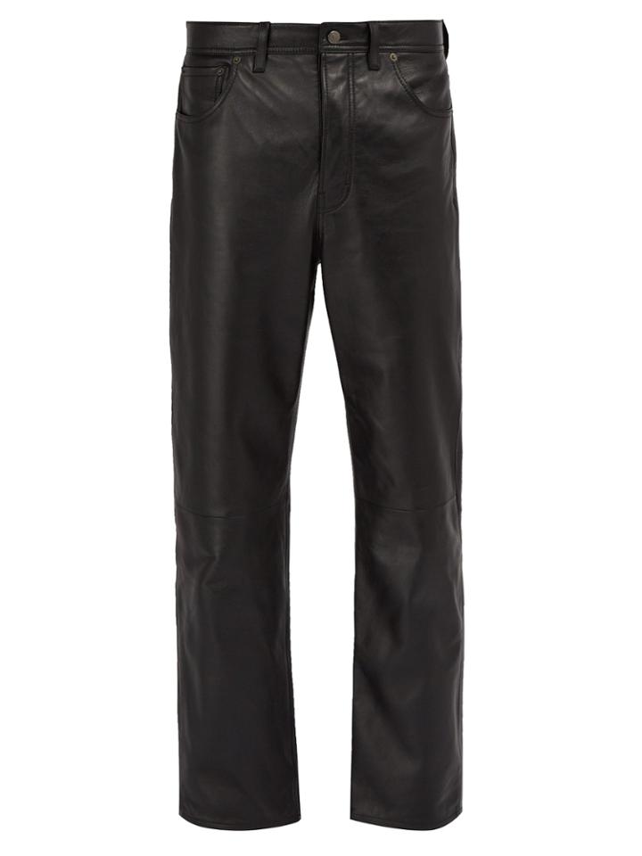 Acne Studios Straight-leg Leather Trousers