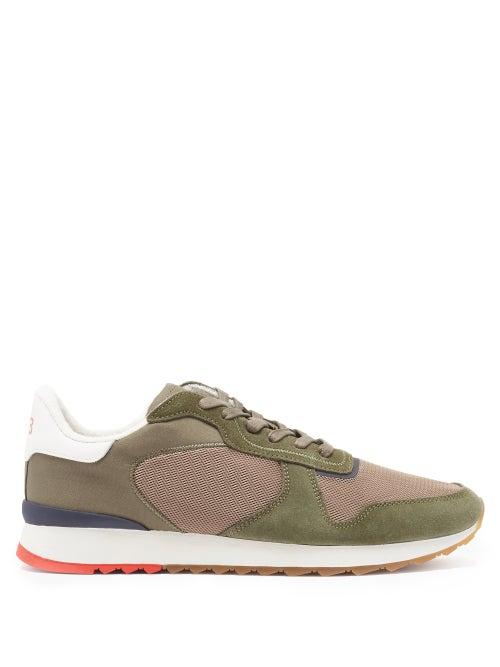 Matchesfashion.com Orlebar Brown - Oleta Suede And Mesh Trainers - Mens - Khaki