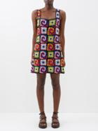 Staud - Psychedelic Cotton-crochet Mini Dress - Womens - Multi
