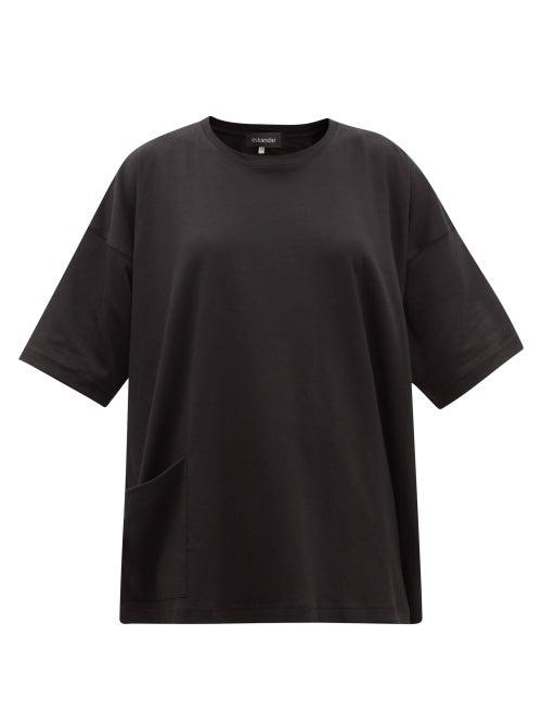 Matchesfashion.com Eskandar - Oversized Pima Cotton-jersey T-shirt - Womens - Black