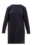 Matchesfashion.com A.p.c. - Andrea Cotton Blend Corduroy Mini Dress - Womens - Navy