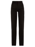Matchesfashion.com Gucci - High Rise Flared Stretch Crepe Cady Trousers - Womens - Black