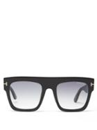 Matchesfashion.com Tom Ford Eyewear - Renee Oversized Square Acetate Sunglasses - Womens - Black