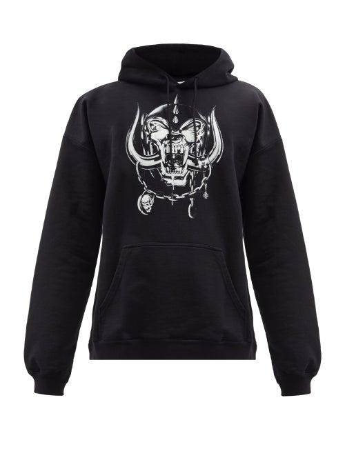 Matchesfashion.com Vetements - X Motrhead Cotton-blend Hooded Sweatshirt - Mens - Black