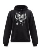 Matchesfashion.com Vetements - X Motrhead Cotton-blend Hooded Sweatshirt - Mens - Black
