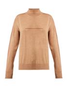 Mm6 Maison Margiela Pintucked Roll-neck Wool Sweater